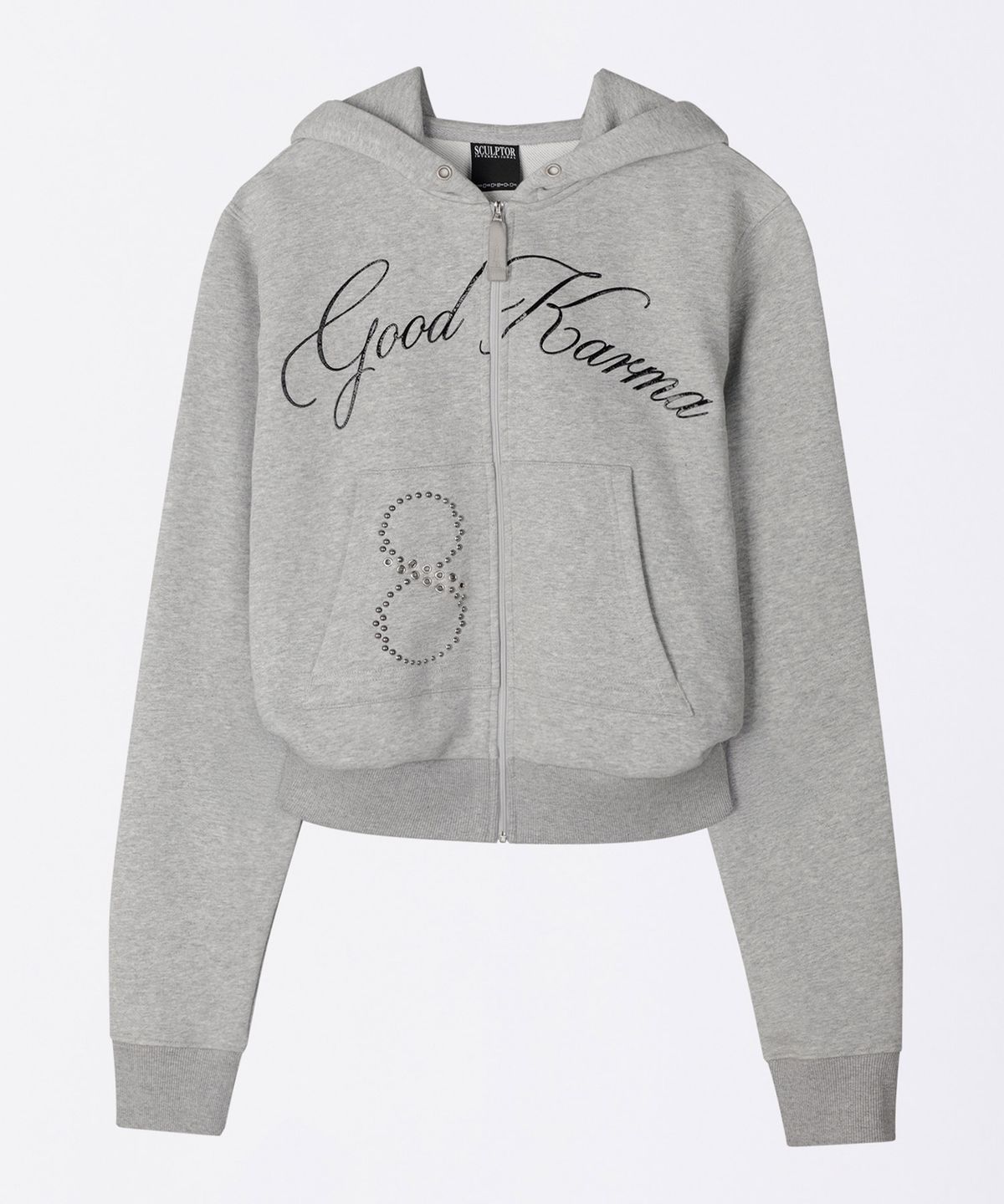 스컬프터(SCULPTOR) Karma Hooded Zip-Up Melange Gray