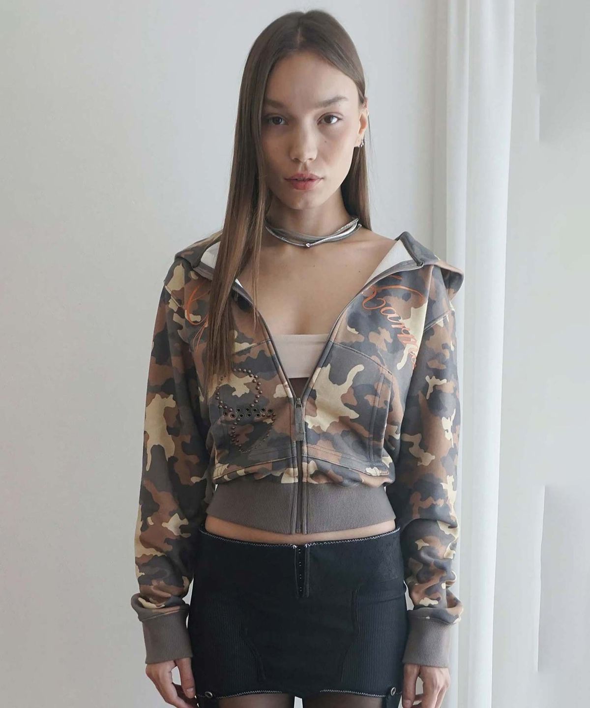 스컬프터(SCULPTOR) Karma Hooded Zip-Up Mustard Camo
