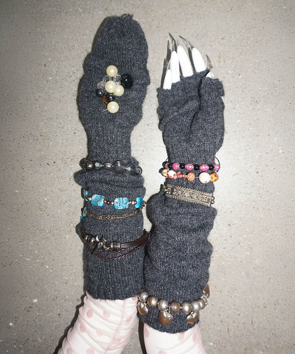 스컬프터(SCULPTOR) Wool Flap Gloves Charcoal