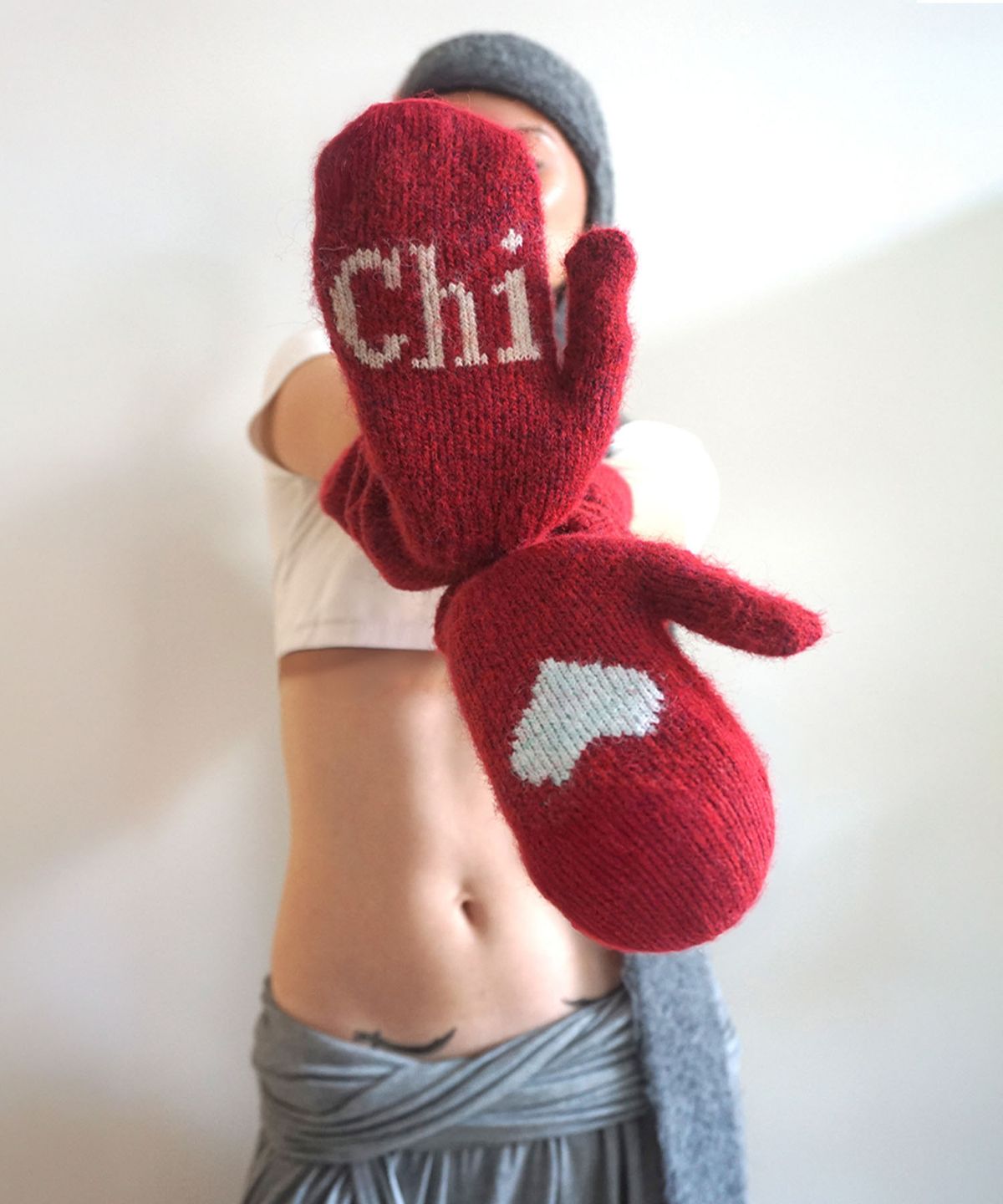 스컬프터(SCULPTOR) Wool Warmer Gloves Red