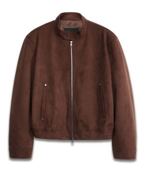 풀업 스웨이드 버튼 해링턴 자켓 MOCHA