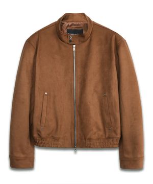 풀업 스웨이드 버튼 해링턴 자켓 CAMEL