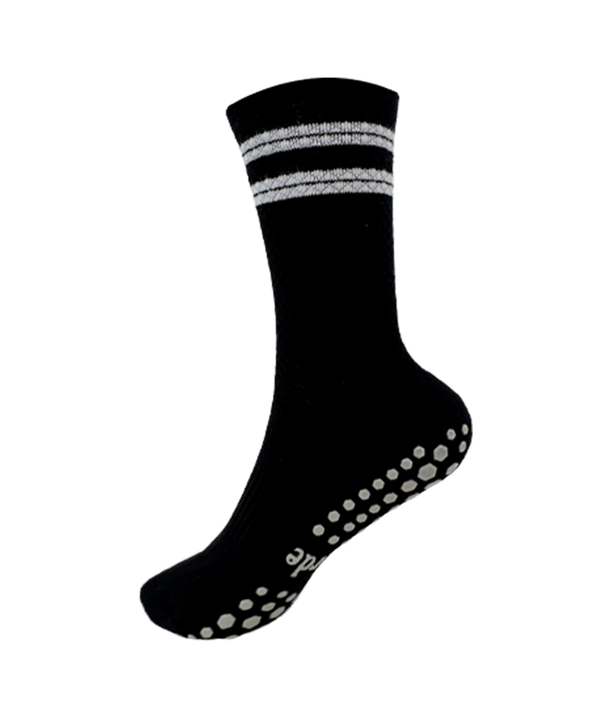 무이베르데(MUIVERDE) 논슬립 장목 스포츠,골프양말 블랙 화이트스트라이프