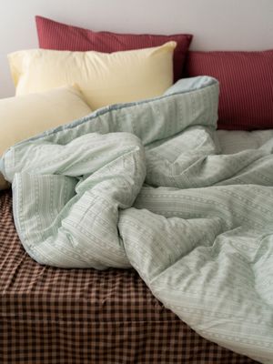 민트 레이스 모달 옥수수솜 무봉제 차렵이불 SS/Q/K/EK