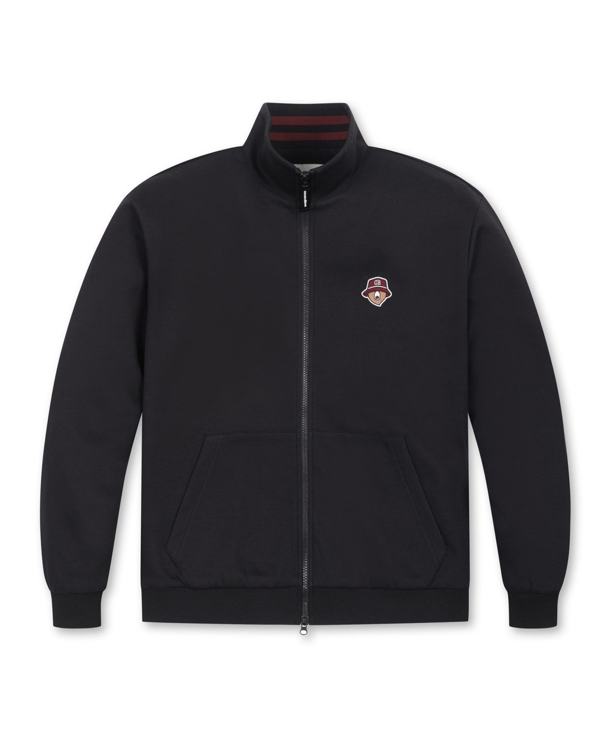 골든베어(GOLDEN BEAR) Double-face Jersey Stand Collar Zip-up G4UAW25711BKX