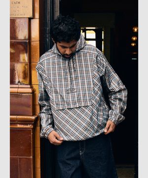 NQ 체크 아노락 블루(UQ311CWT81)