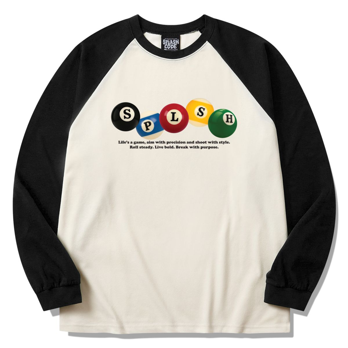 스플래시코드(SPLASHCODE) 래글런 롱슬리브 크림 - 빌리어즈(Billiards)