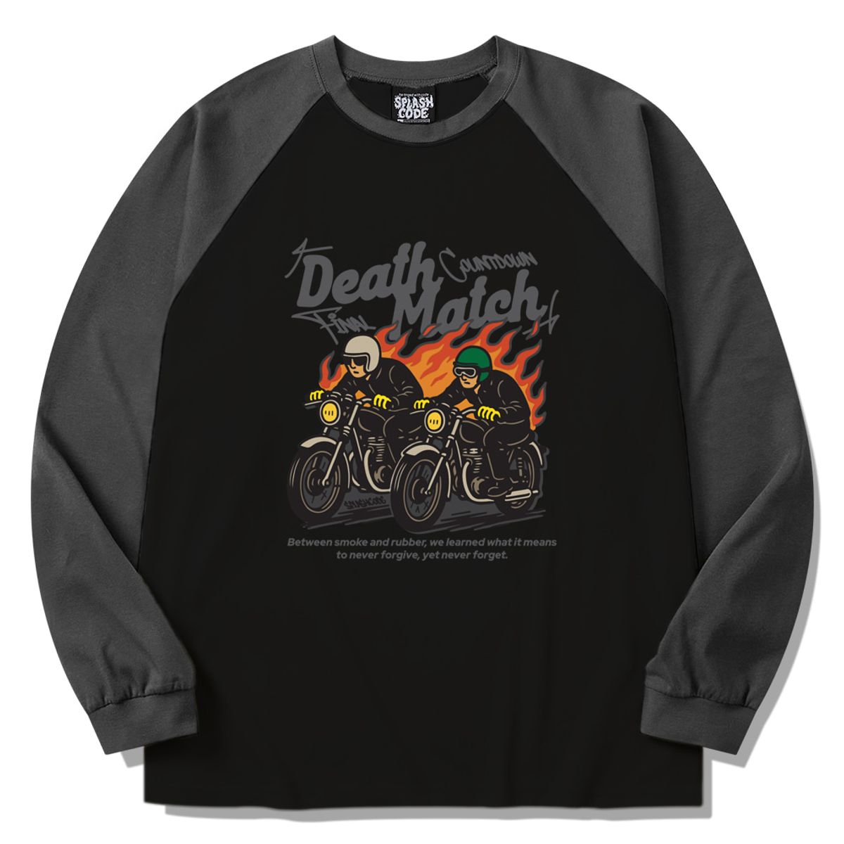 스플래시코드(SPLASHCODE) 래글런 롱슬리브 블랙 - 데스매치(Death Match)