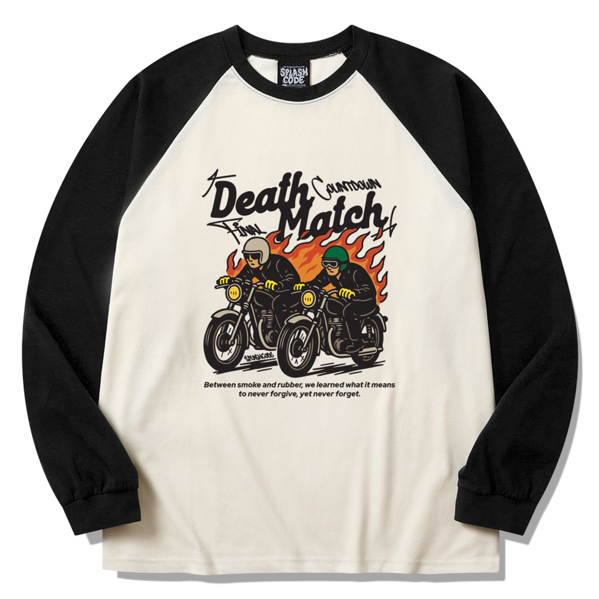 스플래시코드(SPLASHCODE) 래글런 롱슬리브 크림 - 데스매치(Death Match)