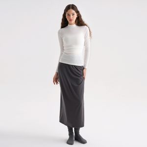 SWS25051-02 소프텍스 롱 스커트 차콜그레이