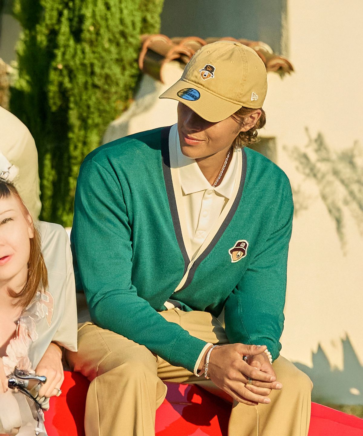 골든베어(GOLDEN BEAR) Color Pointed Cardigan G4WAW25701GRX