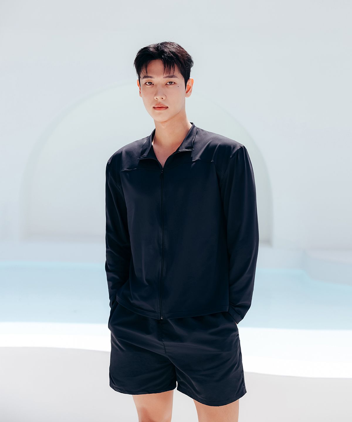 크라시앙(CRASSIANG) 컷라인 남성 집업 래쉬가드