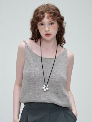 메탈 플레르 네크리스 _ 실버