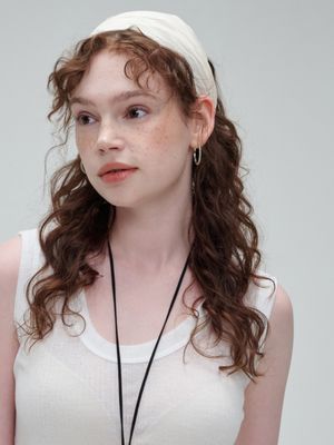 드레이프 쉬폰 헤어밴드 _ 아이보리