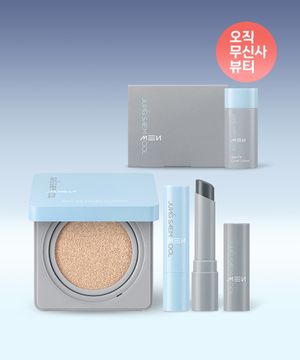 [단독] 정샘물 맨 슬림핏 누더 쿠션 + 정샘물 맨 립뉴얼 컬러밤 (맨 기름종이 100매입 + 맨 슬림핏 커버로션 10ml  증정)