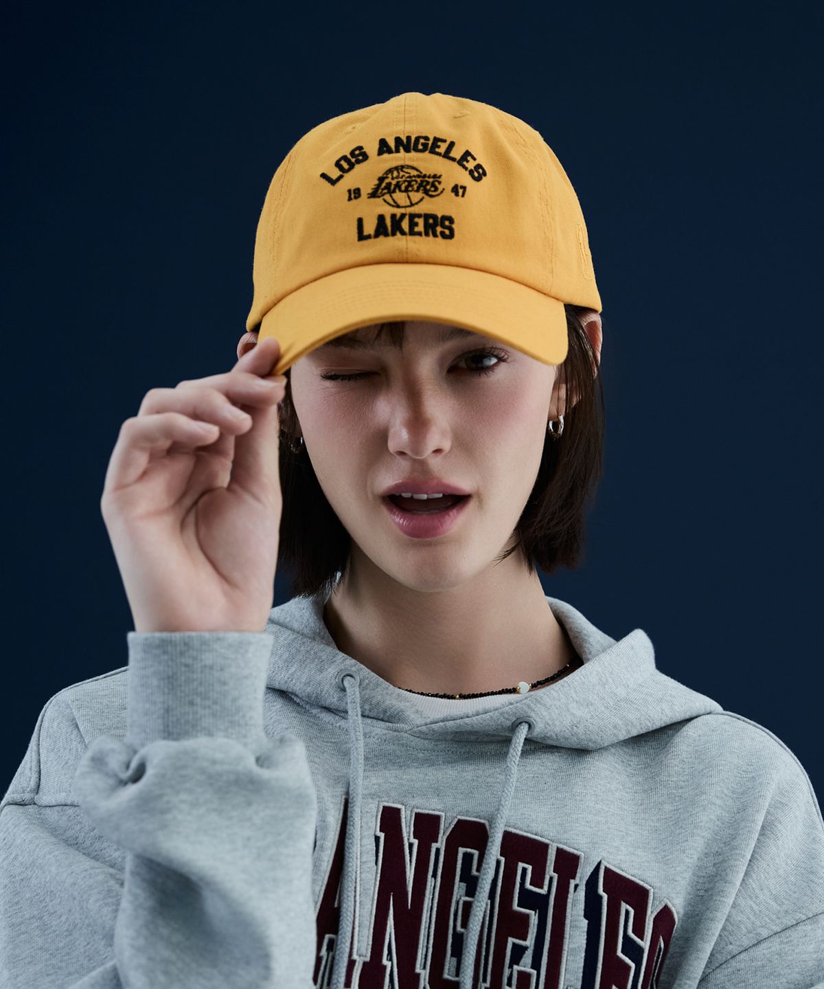 엔비에이(NBA) LAL 시티 어센틱 SOFT BALL CAP_SC165(N255AP265P) 머스타드