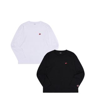 스몰 체리 스탠다드 롱 슬리브 티셔츠 투팩 [멀티]