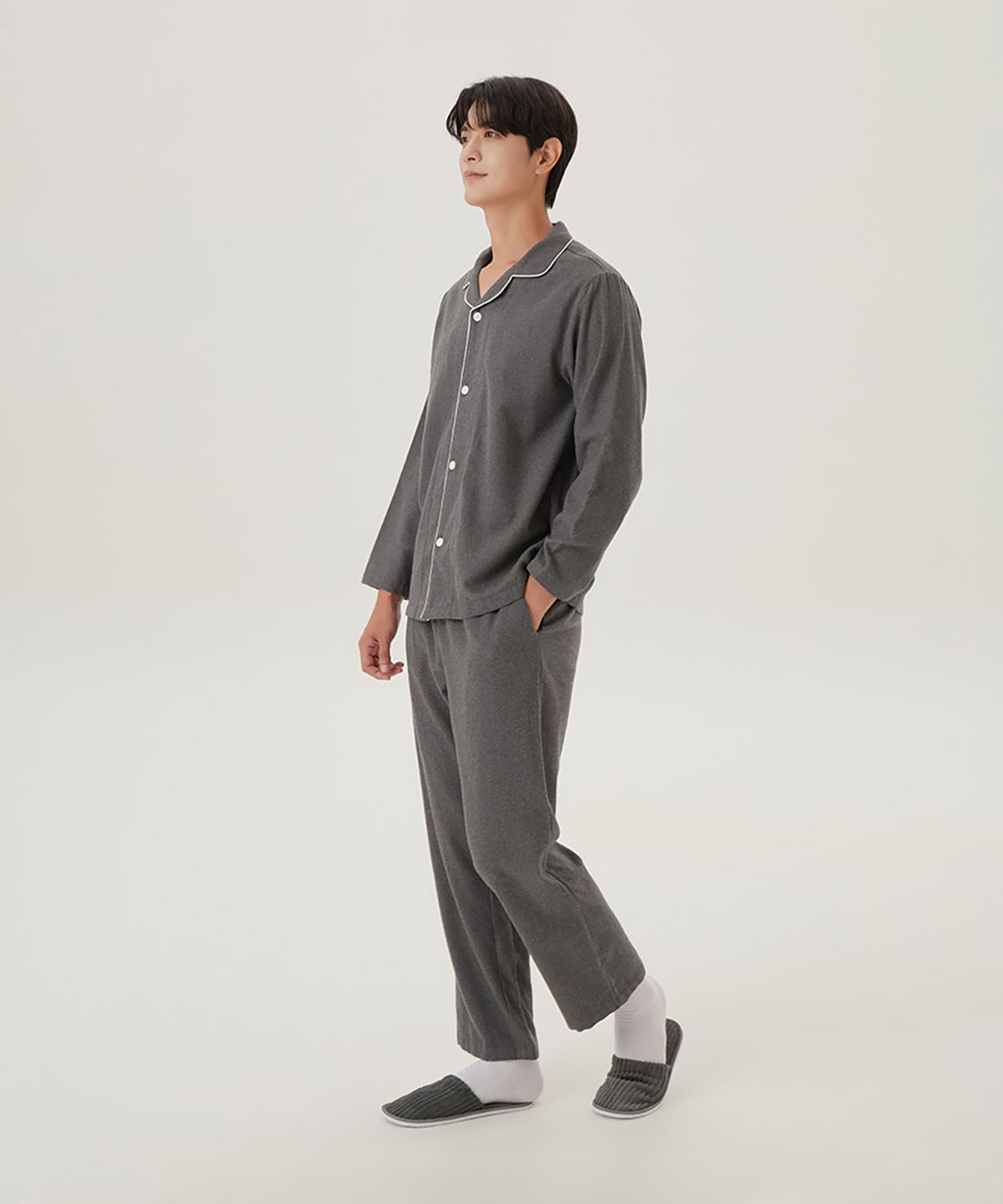 스파오(SPAO) 플란넬 긴팔 파자마_SPLOF4VA10