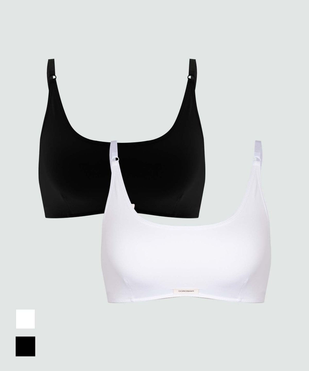 도로시와(DOROSIWA) [2PACK] Minimal Garments Solid Cotton Bralette_2colors