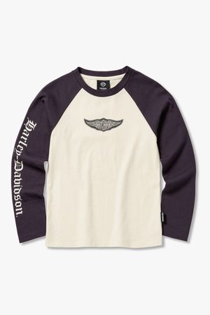 [Women] 실버윙 라글란 롱슬리브 티셔츠 크림_HH25311302