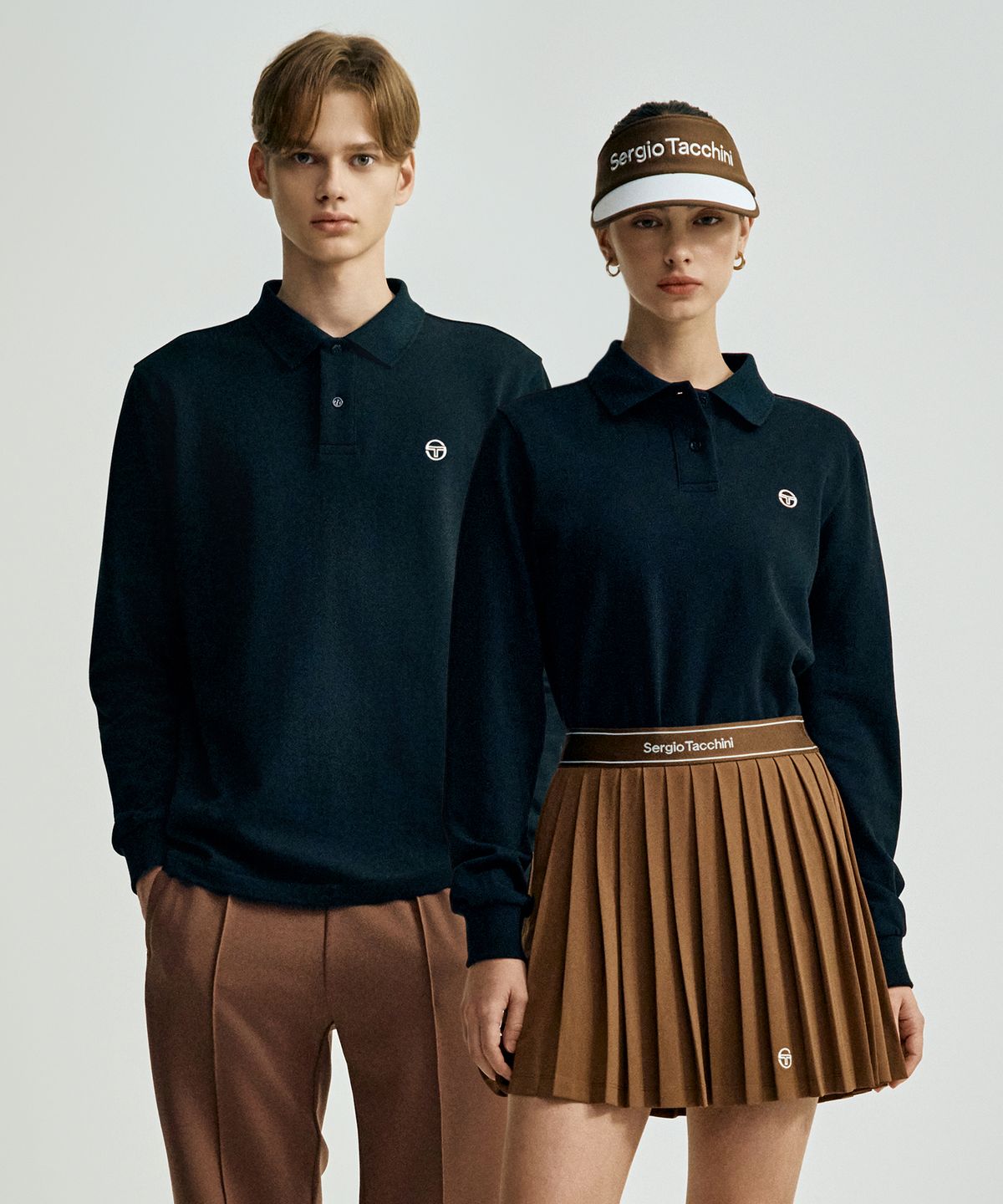 세르지오 타키니(SERGIO TACCHINI) U 클래식 유니섹스 긴팔 폴로 (Black)