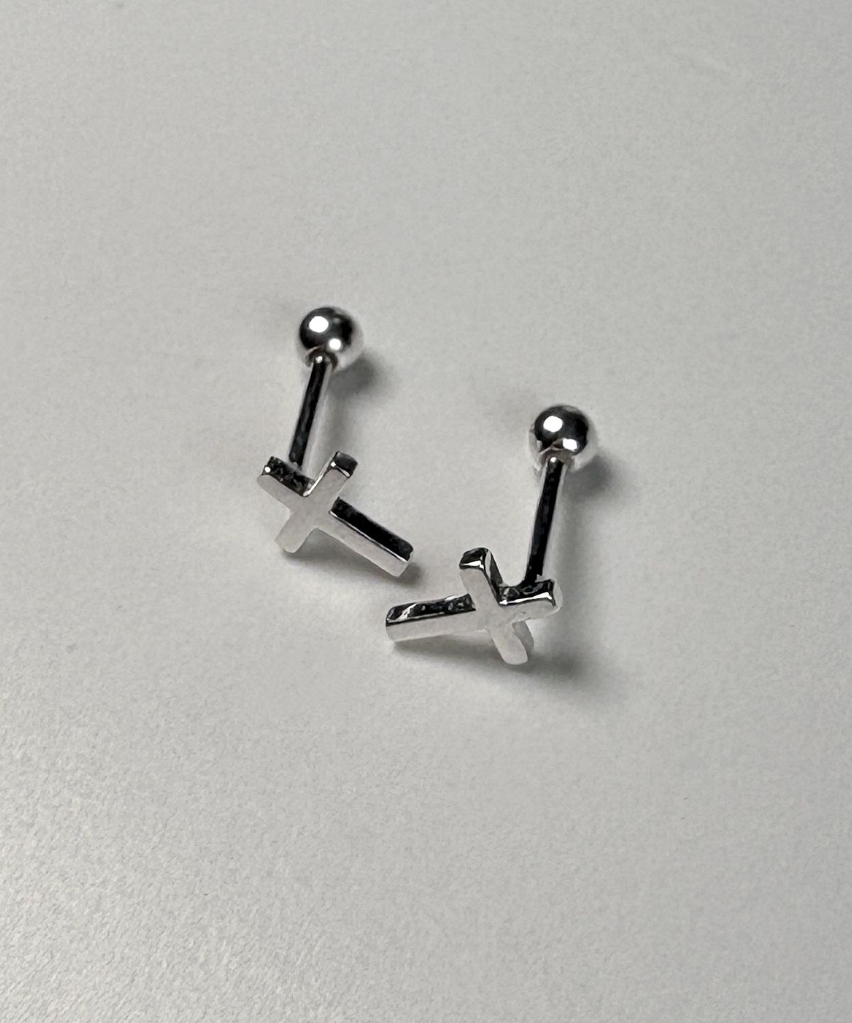 바라두(BARADU) 925 Simple cross piercing (single)