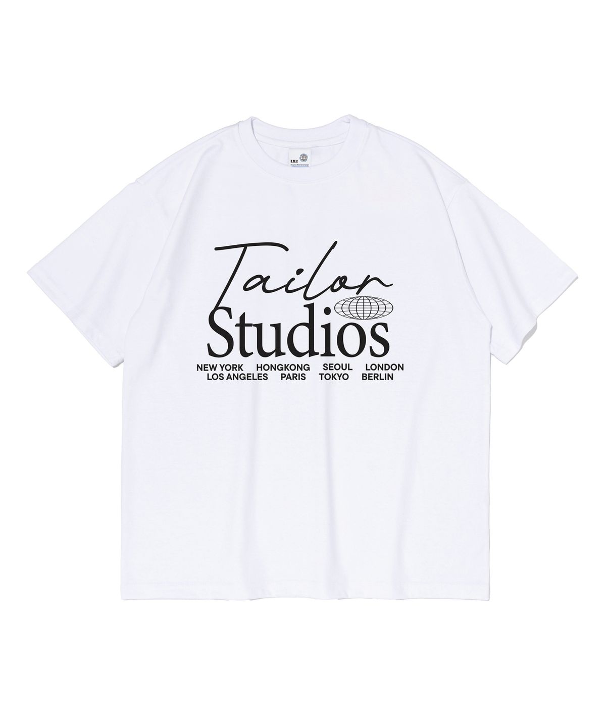 테일러 스튜디오(TAILOR STUDIO) 월드 시티 오버핏 반팔 티셔츠 (화이트)