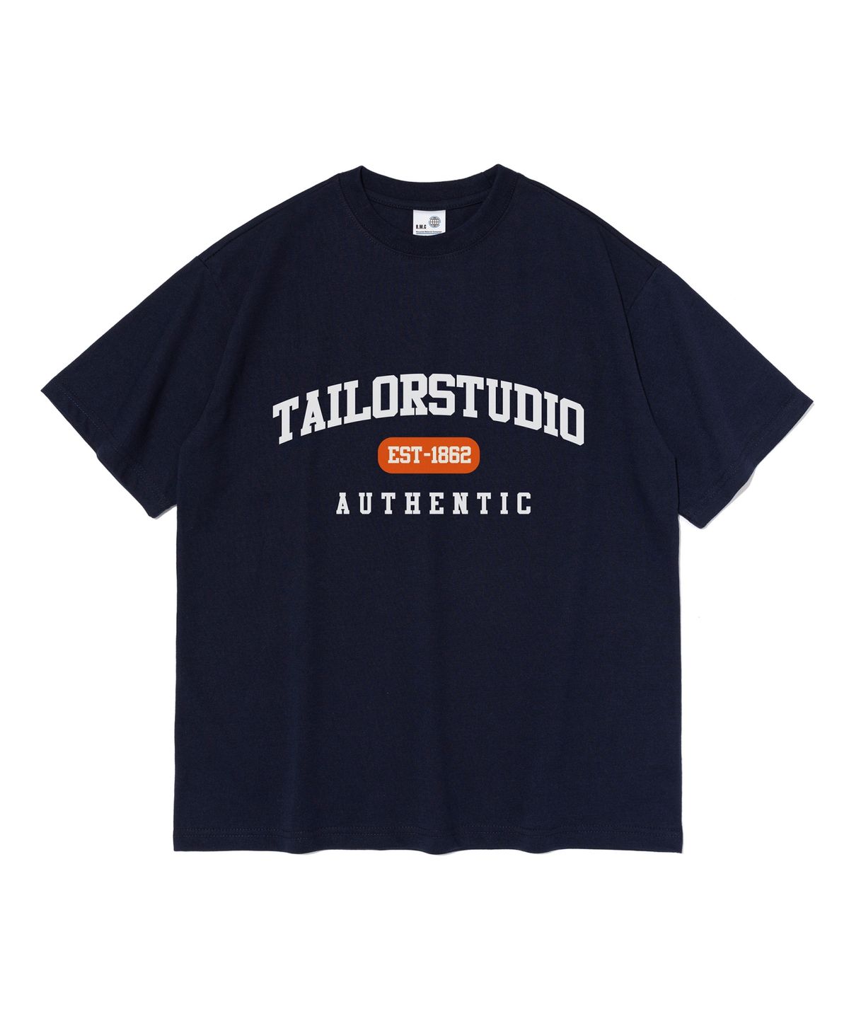 테일러 스튜디오(TAILOR STUDIO) EST 오버핏 반팔 티셔츠 (네이비)