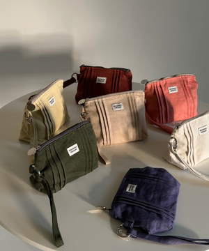 코튼 캔버스 파우치 7컬러 - 라지