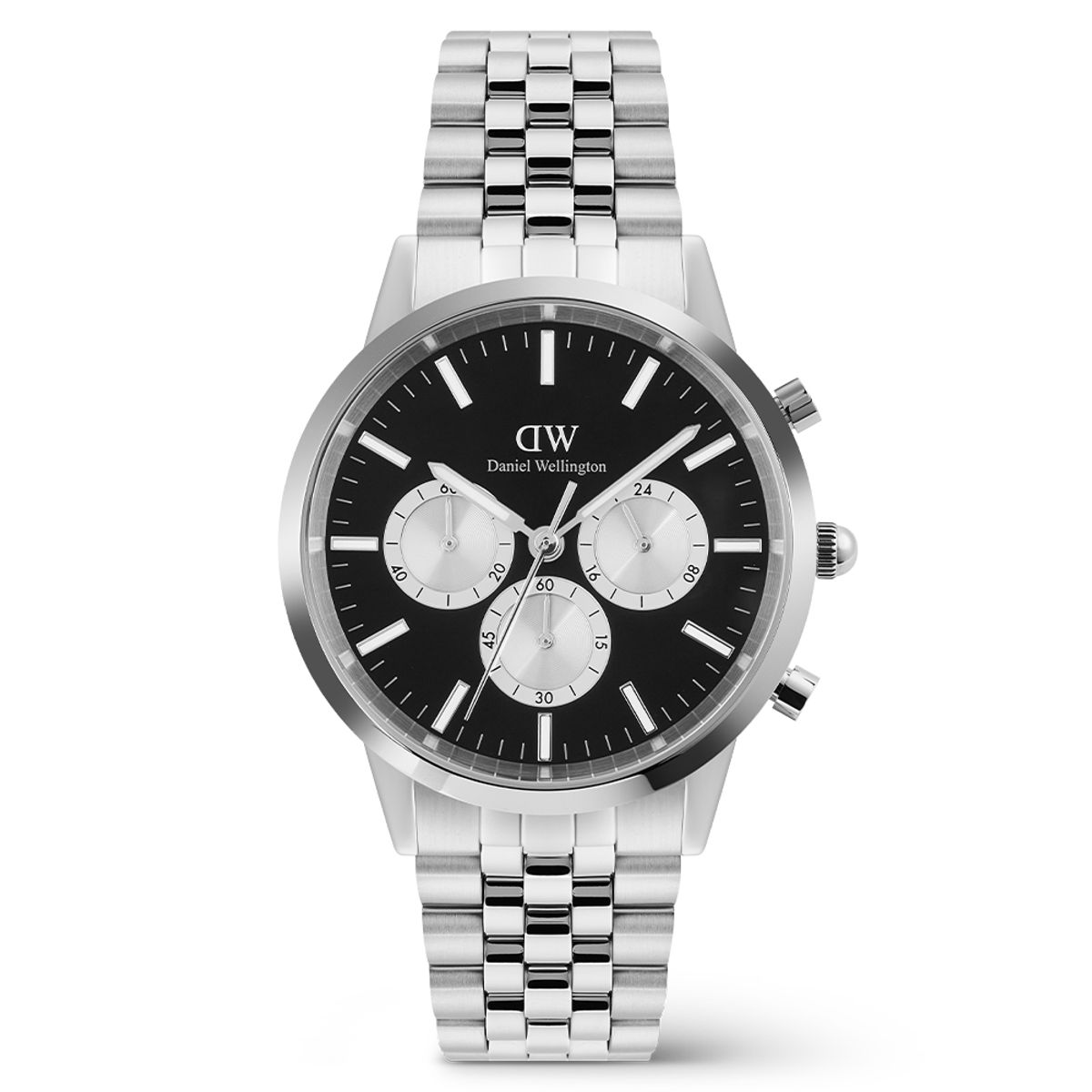 다니엘 웰링턴(DANIEL WELLINGTON) ICONIC CHRONOGRAPH LINK 판다 크로노그래프 남성 손목시계