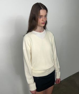 브이넥 풀오버 CR