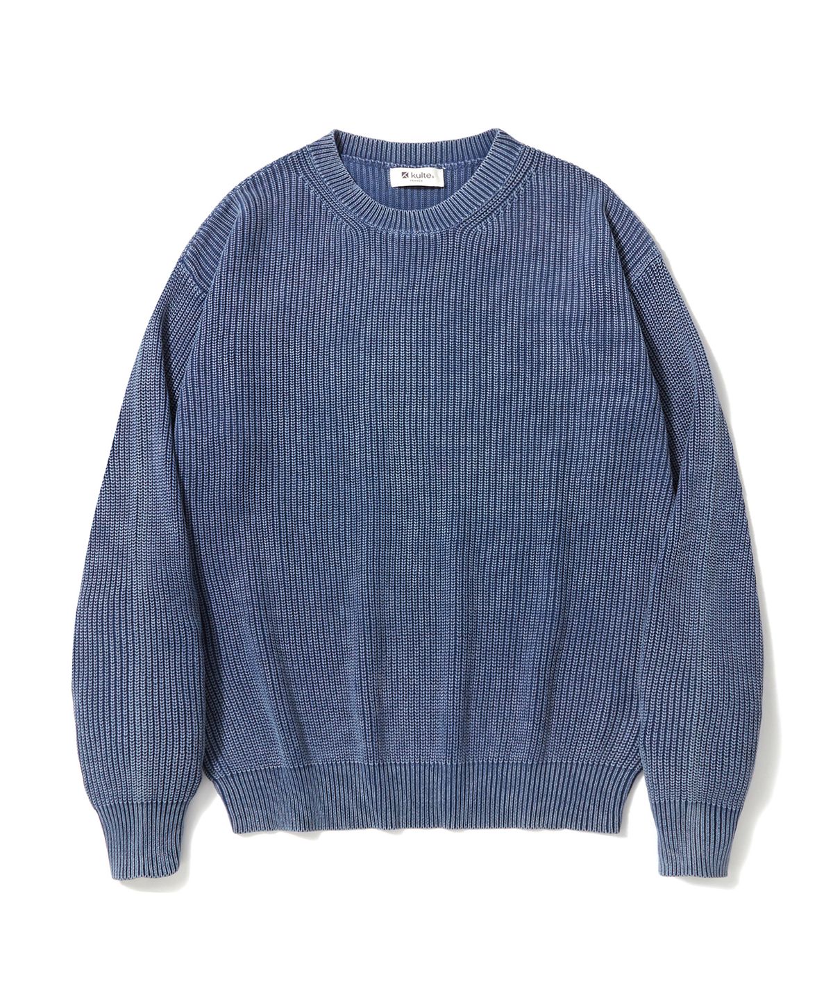 쿨트(KULTE) PIGMENT CREWNECK KNIT_BLUE