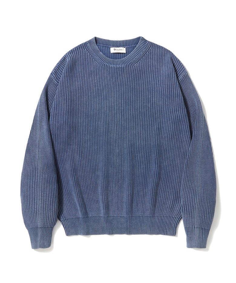 PIGMENT CREWNECK KNIT_BLUE