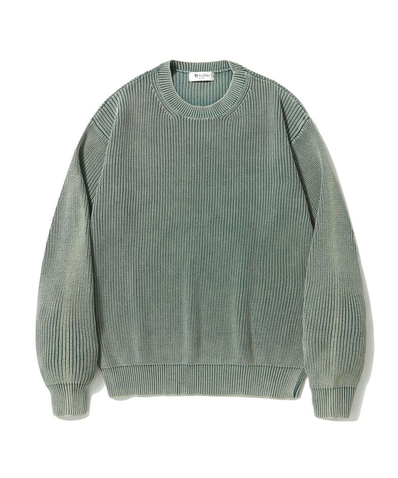 PIGMENT CREWNECK KNIT_GREEN