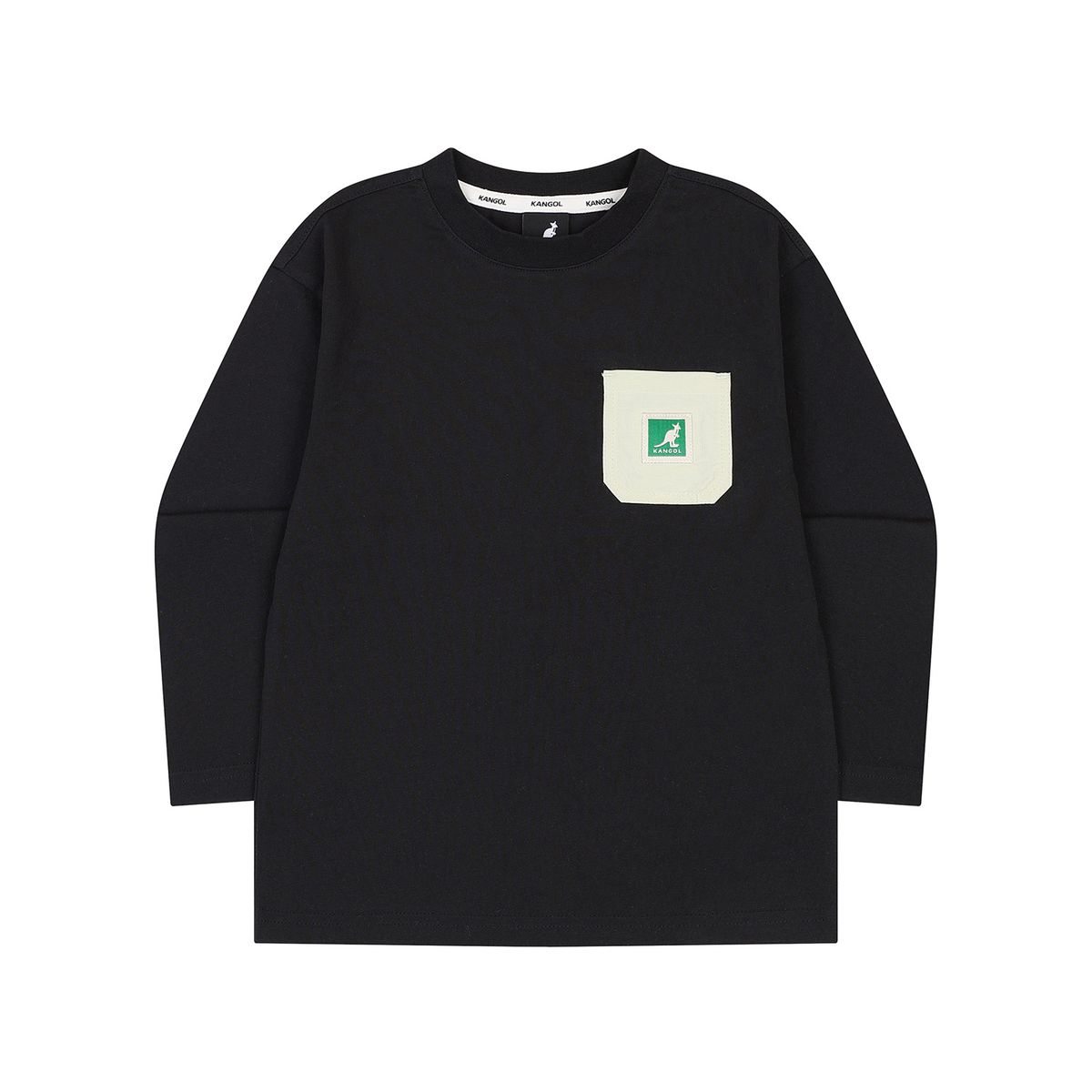 캉골키즈(KANGOL KIDS) 포켓 포인트 오버핏 티셔츠 RC 0211 블랙