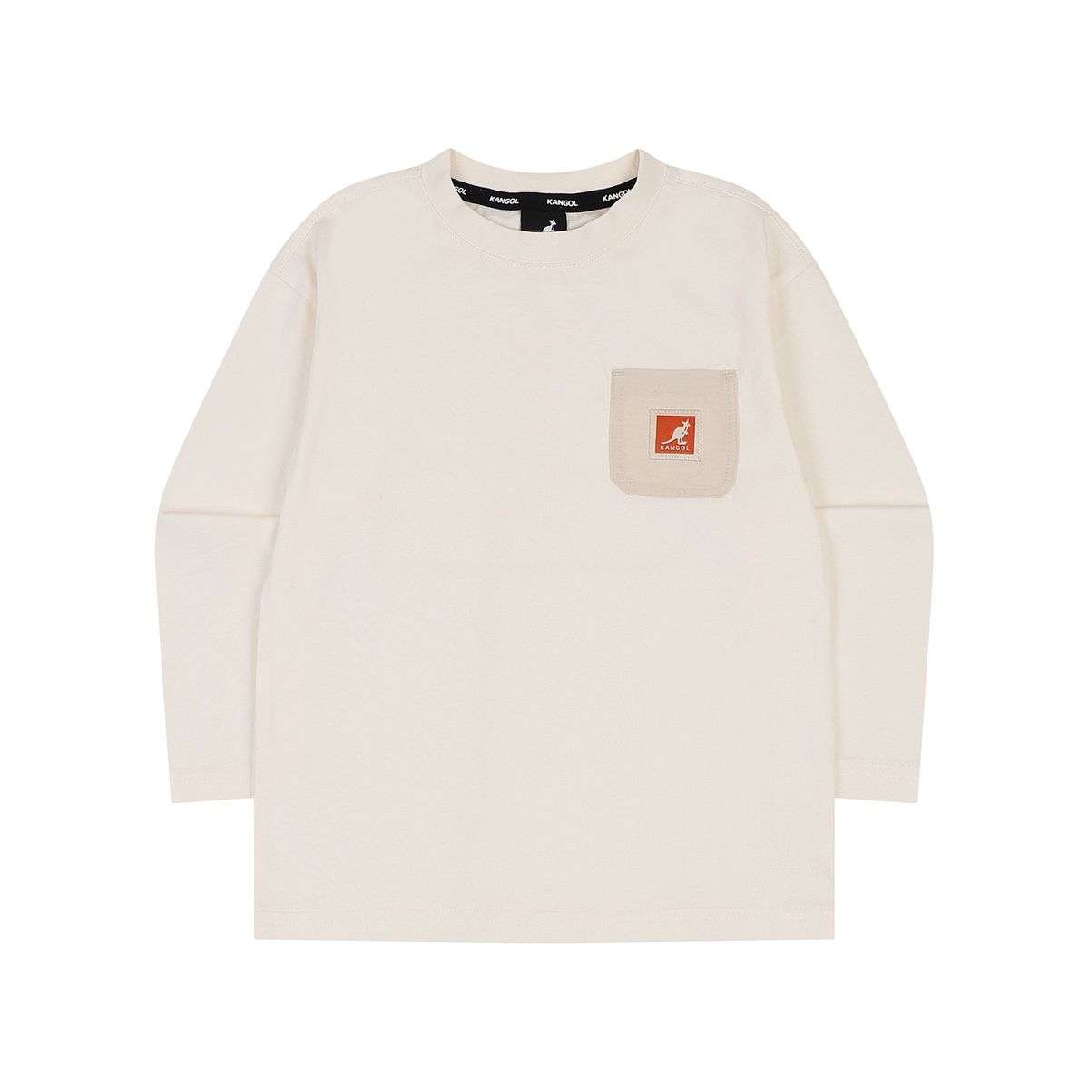 캉골키즈(KANGOL KIDS) 포켓 포인트 오버핏 티셔츠 RC 0211 아이보리