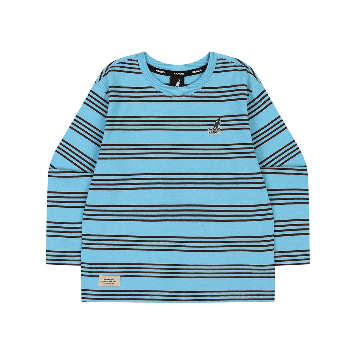 캉골키즈(KANGOL KIDS) 롱 슬리브 뉴 스트라이프 티셔츠 RC 0106 블루
