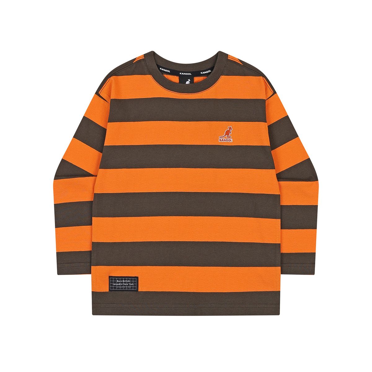 캉골키즈(KANGOL KIDS) 보더 스트라이프 티셔츠  RC 0210 오렌지