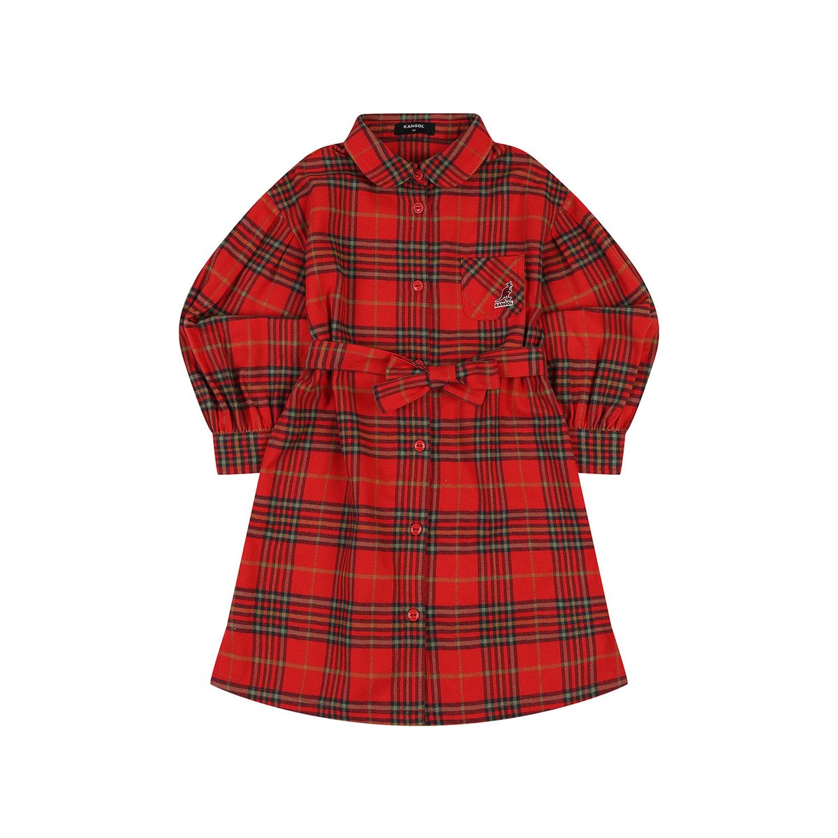 캉골키즈(KANGOL KIDS) 체크 원피스 RC 2101 레드