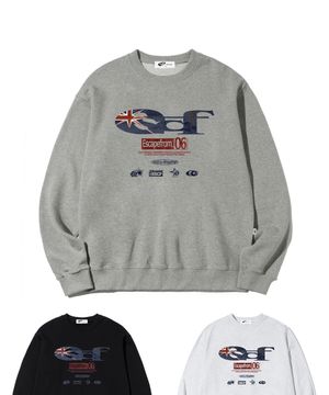 브리티쉬 빈티지 ESCF 로고 콜라주 프린트 맨투맨 [3color]