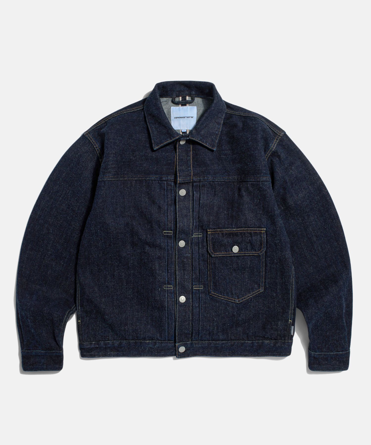 MUSINSA公式 | ESPIONAGE Type 1 Selvedge Denim Trucker Jacket Dark