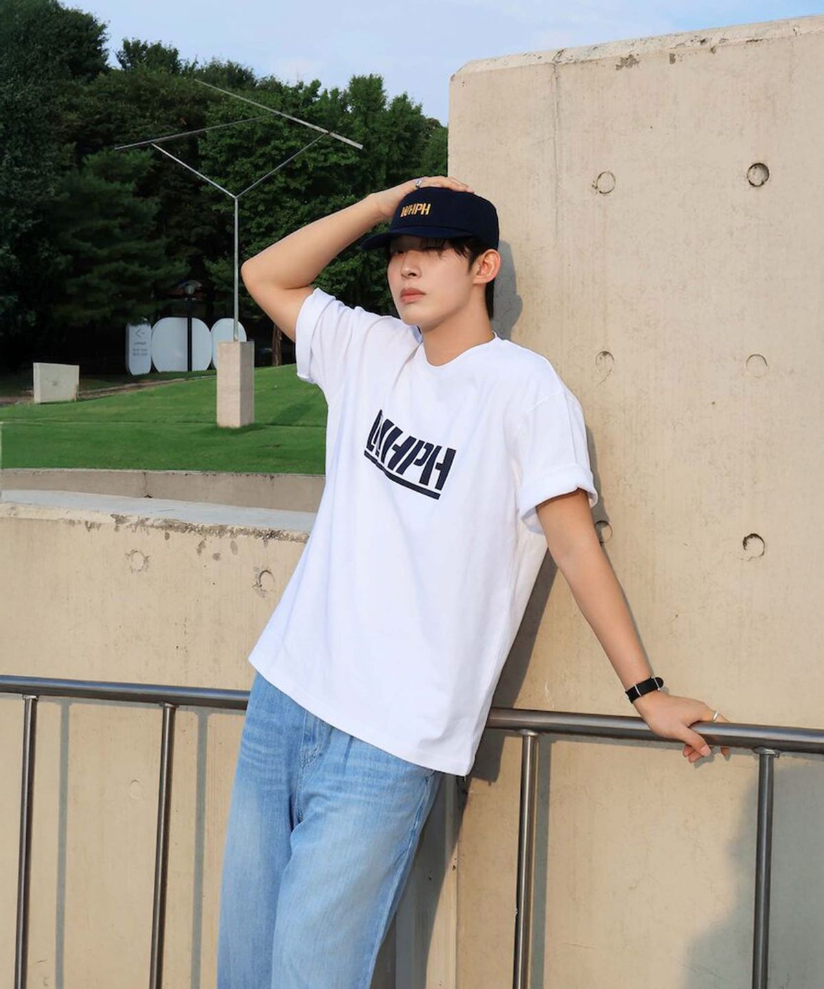 시프트지(SHIFT.G) WHPH Logo Overfit TShirt  White