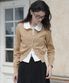 Signiture Pearl Button Cardigan [Beige]