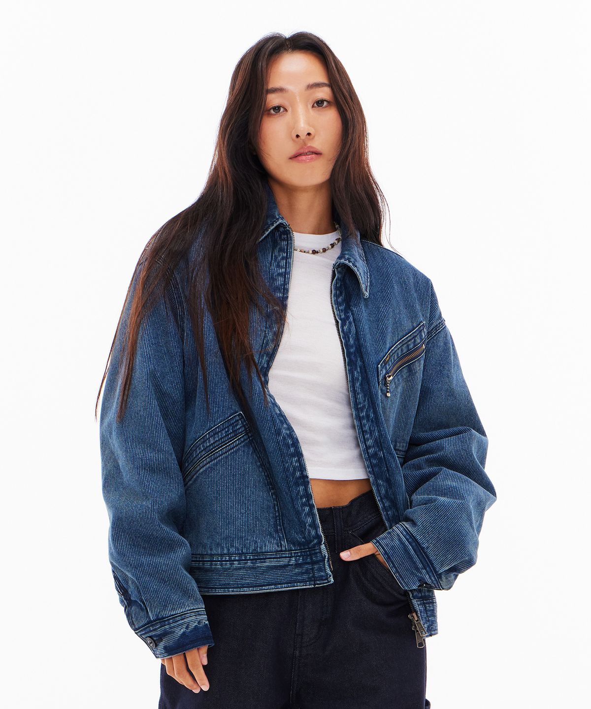 리(LEE) [91-B] 코듀로이 워크 데님 자켓 인디고 다크