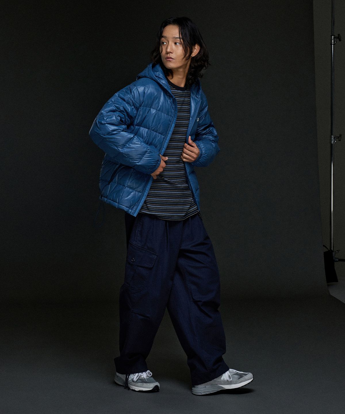 리(LEE) 헤링본 카고 팬츠 네이비