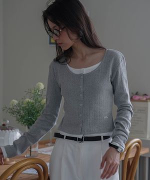 Lace Layered Cardigan [Melange]