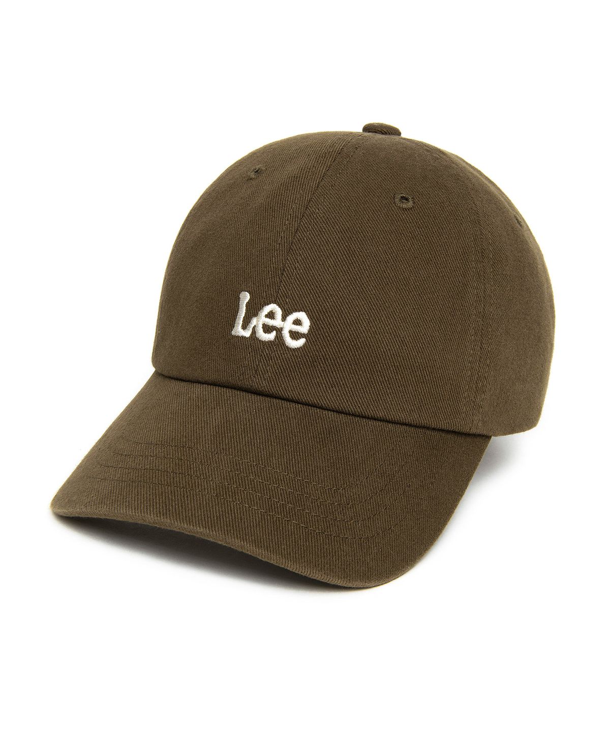 리(LEE) 스몰 트위치 로고 코튼 커브 볼캡 브라운