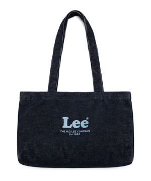 빈티지 로고 코듀로이 에코백 인디고 다크