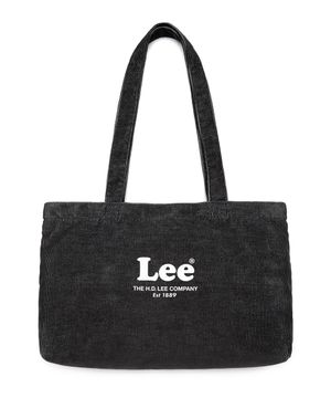 빈티지 로고 코듀로이 에코백 챠콜