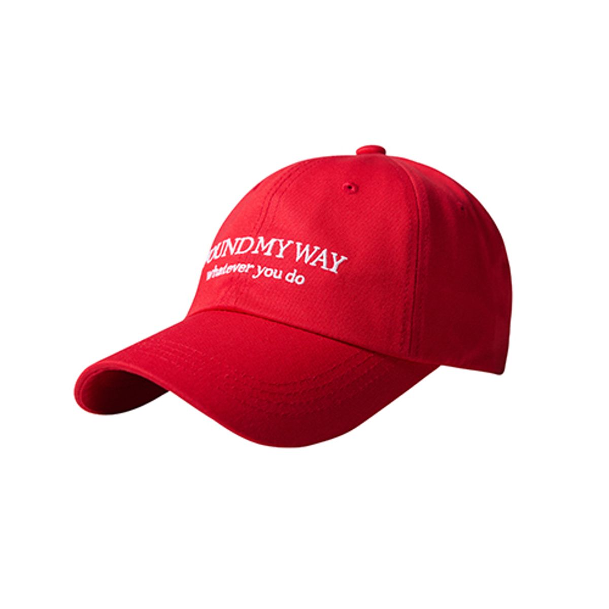 파운드마이웨이(FOUND MY WAY) Signature Lettering Logo ball cap - Red